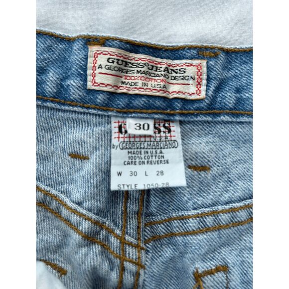 Vintage Guess By Georges Marciano 90's Jeans Size 30/28, Highrise, Tapered - Picture 3 of 7